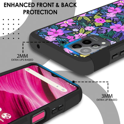 For Samsung Galaxy A36 Fashion Graphic Design Hybrid 2in1 Tough Strong Hard PC TPU Frame, Magnet Mount Friendly, Shockproof Protection Case Cover Mystical Floral Boom