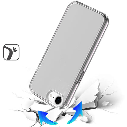 For Apple iPhone 16e Transparent Shock Absorption PC + TPU Rubber Gel Thick 3mm Hybrid Silicone Slim Fit Back Case Cover