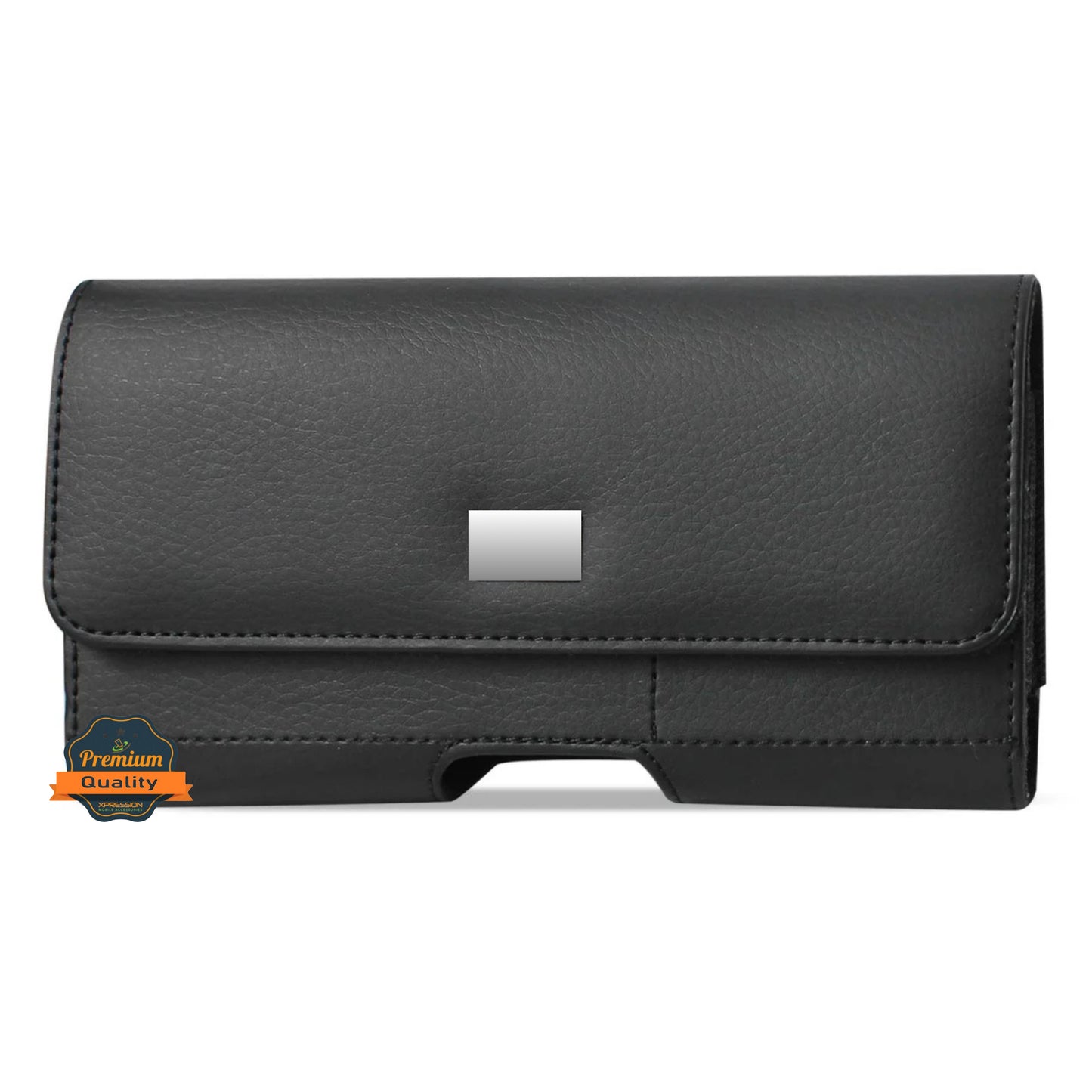 For Google Pixel 9 Magnetic Leather Pouch with Belt Clip, Secure Magnetic Closure, Soft Lining, Card Holder Slot, Fits 5.7"- 6.3" Phones Case Cover Black