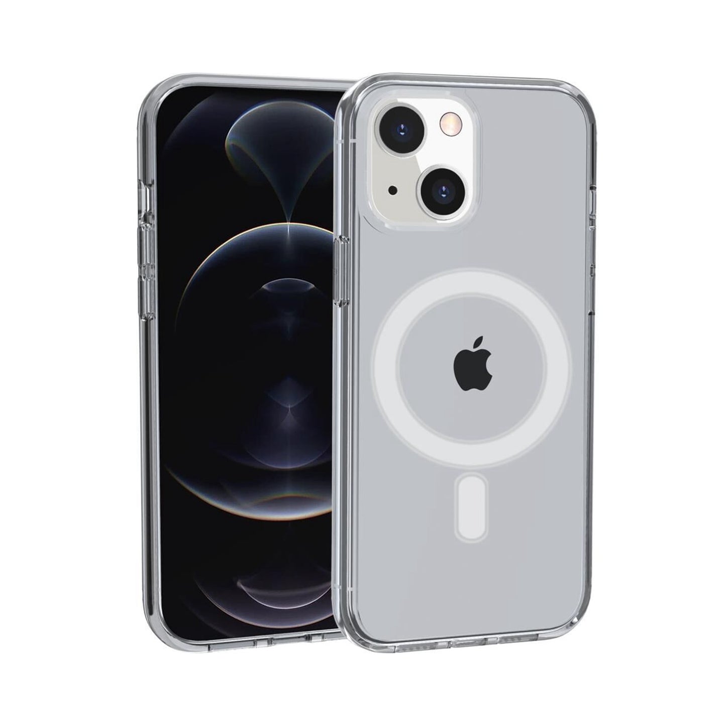 For Apple iPhone 16 Pro (6.3") MagSafe Compatible Transparent Shock Absorption TPU Rubber Hybrid Protective Case Cover