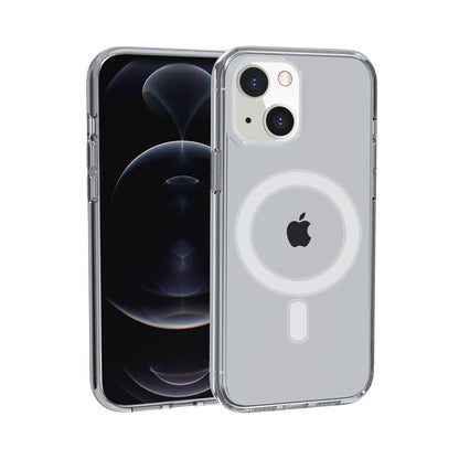 For Apple iPhone 16 Plus (6.7") MagSafe Compatible Transparent Shock Absorption TPU Rubber Hybrid Protective Case Cover