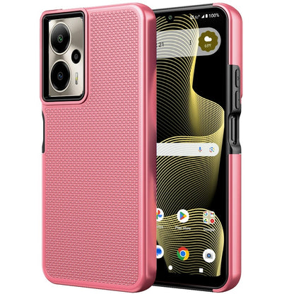 For Cricket Outlast 5G 2024 Dual Layer Heavy-Duty Hybrid Rugged Case Rugged Texturized TPU & PC Shockproof Silicone Military Grade Case Cover