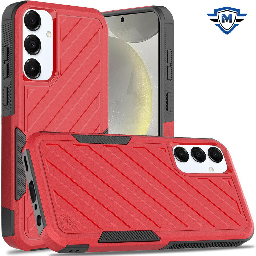 For Apple iPhone 16e Premium Hybrid Rugged lined Shockproof Textured 2-in-1 Non-Slip Hard PC & TPU Non Slip Tough Case Cover