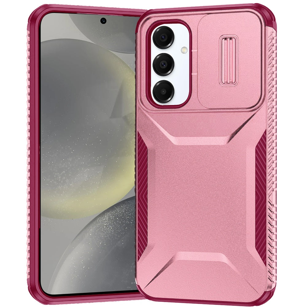 For Samsung Galaxy S25+ /S25 Plus /S24+ Plus Slim Fit Shockproof Hybrid with Slide Camera Window Covering, Rugged Tpu Silicone Hard PC Bumper Case Cover