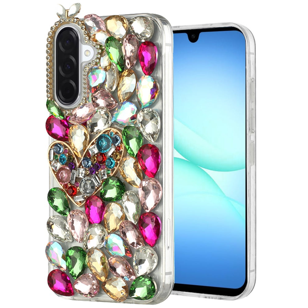 For Samsung Galaxy S25 Fan Edition /Galaxy S25 FE Bling Crystal 3D Full Diamonds Luxury Sparkle Rhinestone Hybrid Protective Case Cover