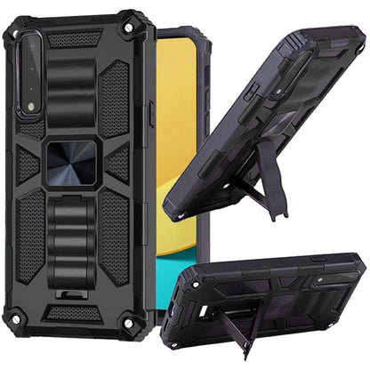 For Samsung Galaxy A16 5G Hybrid Shockproof [Military Grade] Rugged Protective with Magnetic Car Mount & Invisible Stand Case Cover