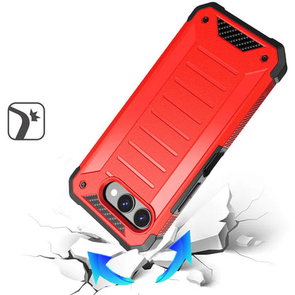 For T-Mobile Revvl 8 Tough Lined Design Hybrid Shockproof Protective Rugged TPU Hard PC with Durable Grip Case Cover