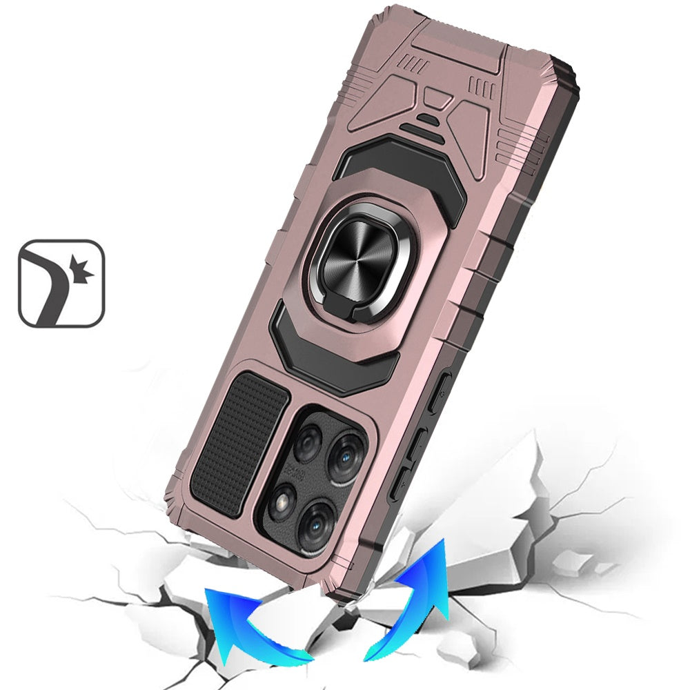 For Motorola Moto G Stylus 5G 2025 Hybrid Dual Layer with 360° Rotate Magnetic Ring Stand Holder Kickstand TPU Rugged PC Shockproof Case Cover