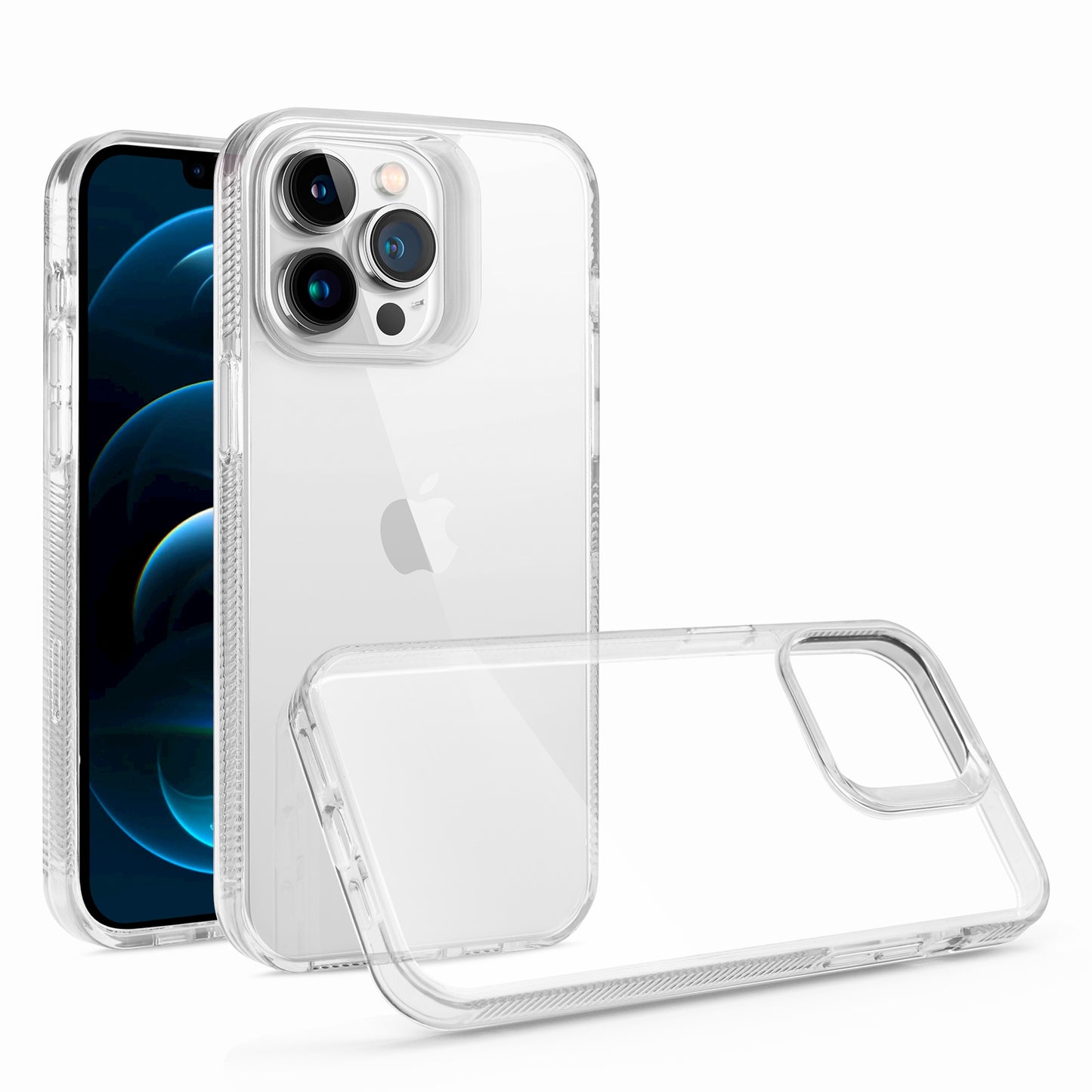 For Apple iPhone 16 Pro (6.3") Classic Transparent Hybrid Acrylic Thick 2.0mm Rubber Gummy Hard Back PC TPU Frame Case Cover Clear