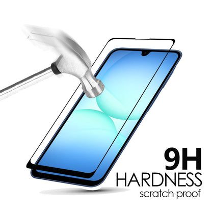 For Samsung Galaxy A17 5G Tempered Glass Screen Protector [Full Coverage] Curved Black Edged 9H Hardness Glass Screen Protector Protector Clear Black