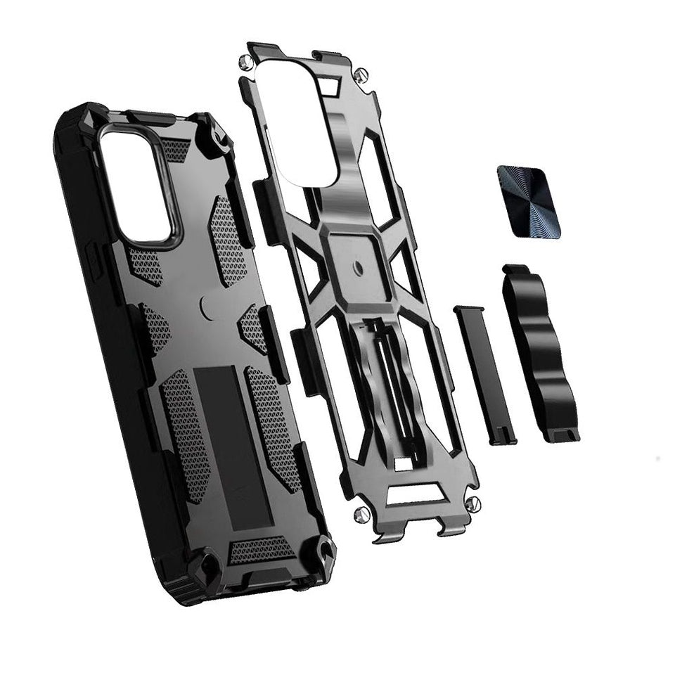 For Samsung Galaxy A16 5G Hybrid Shockproof [Military Grade] Rugged Protective with Magnetic Car Mount & Invisible Stand Case Cover
