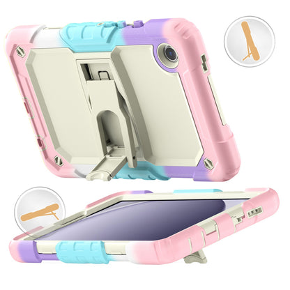 For Heavy Duty Hybrid Full Body 2in1 Rugged Shockproof Drop Protective Tablet with Slide Kickstand Beige / Camo Pink Tablet Case Cover