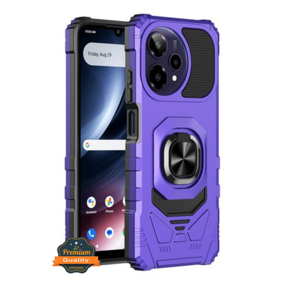 For Cricket Icon Pro 2026 Hybrid Magnetic Car Mount Ring Kickstand Stand Holder Full-Body Armor Protective [Military Grade] Case Cover