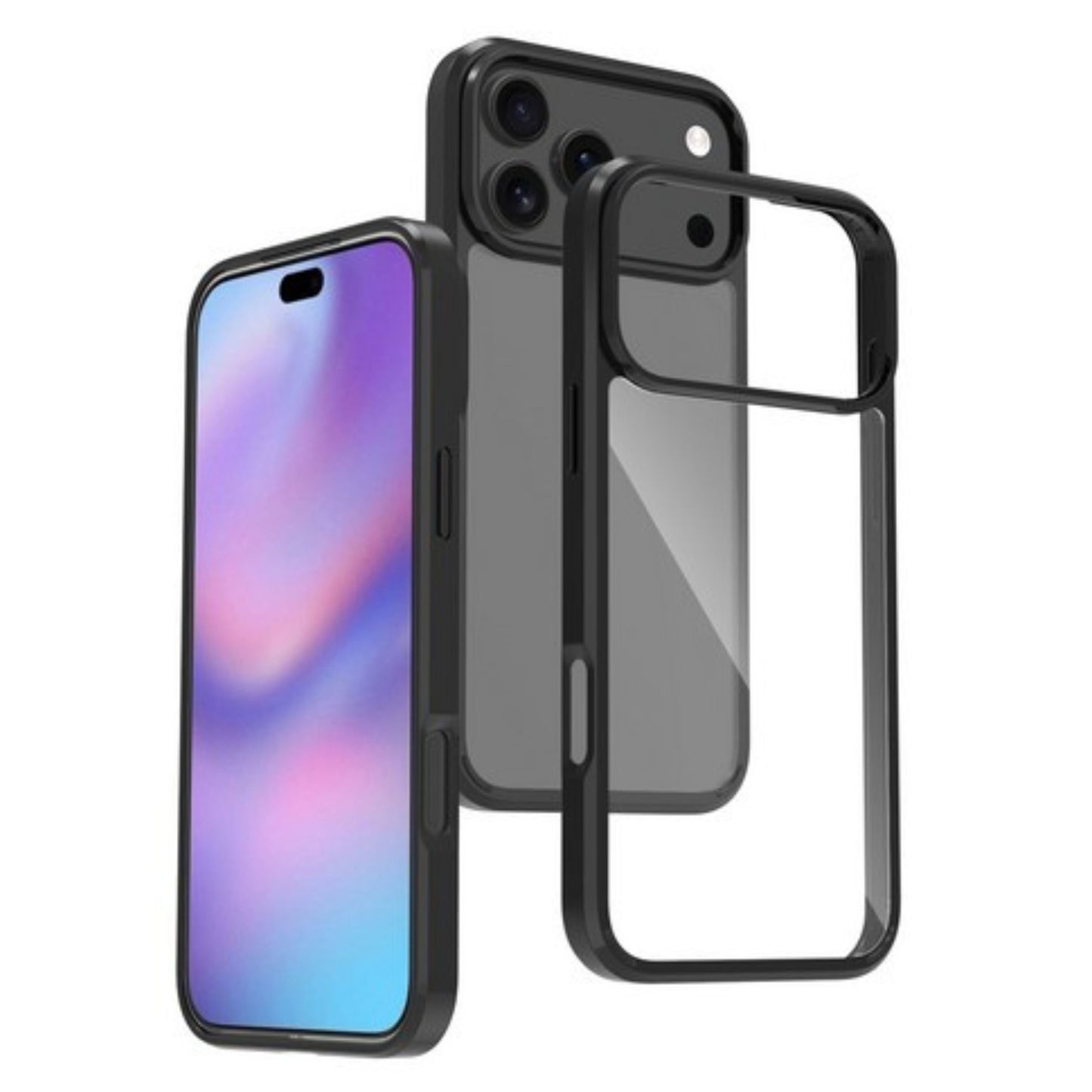 For Apple iPhone 17 Pro Crystal HD Clear Back Hybrid Case TPU Bumper Frame Slim Shockproof Hard Defender Case Cover
