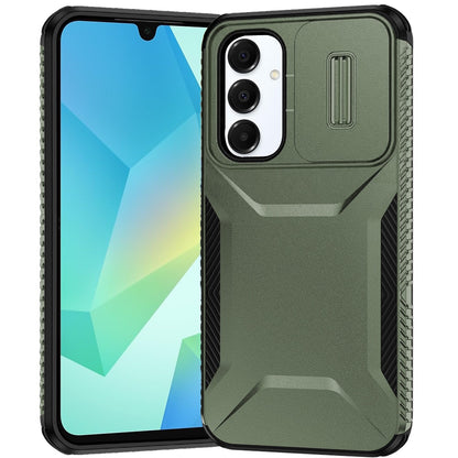 For Samsung Galaxy A16 5G Slim Fit Shockproof Hybrid with Slide Camera Window Covering, Rugged Tpu Silicone Hard PC Bumper Case Cover