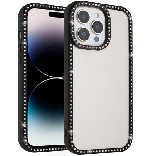 For Samsung Galaxy A16 5G Diamond Full Rhinestone Clear Hybrid Protective, Sparkly Bling Transparent Shockproof Bumper All Around Case Cover