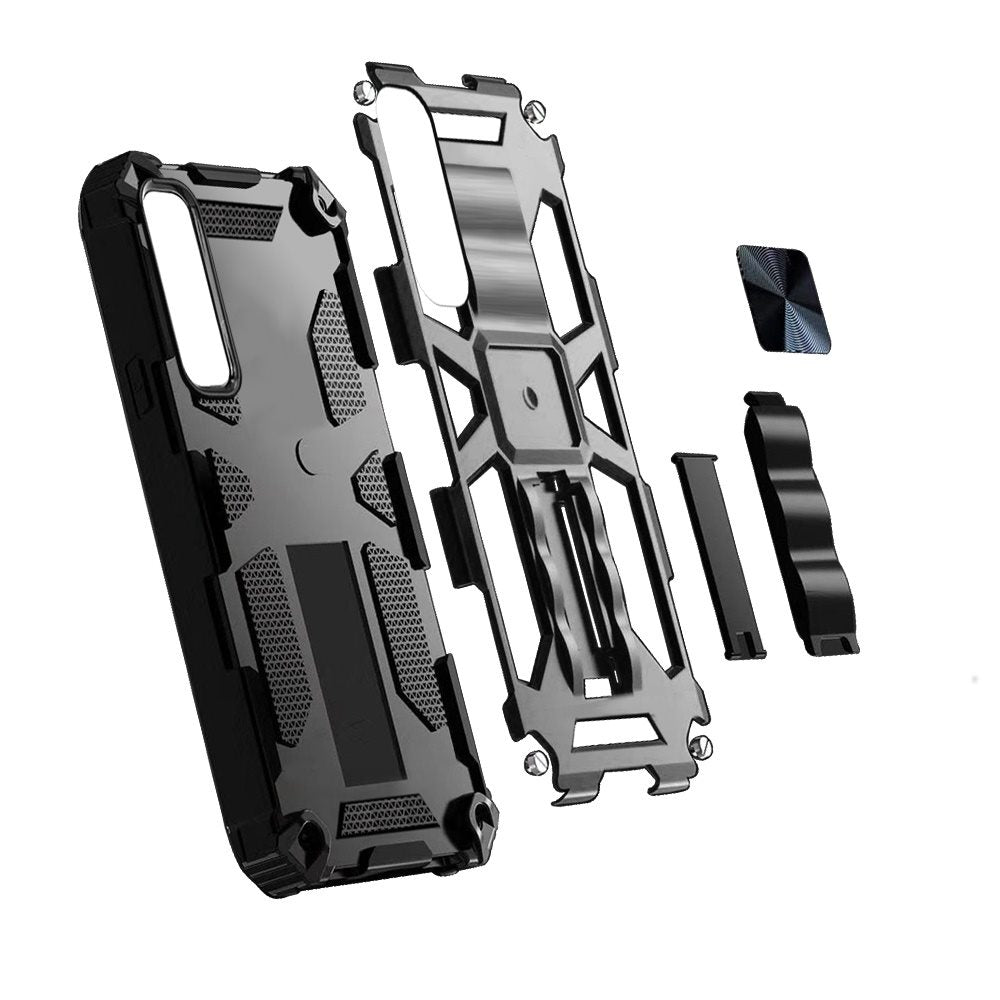 For Samsung Galaxy A16 5G Hybrid Shockproof [Military Grade] Rugged Protective with Magnetic Car Mount & Invisible Stand Case Cover