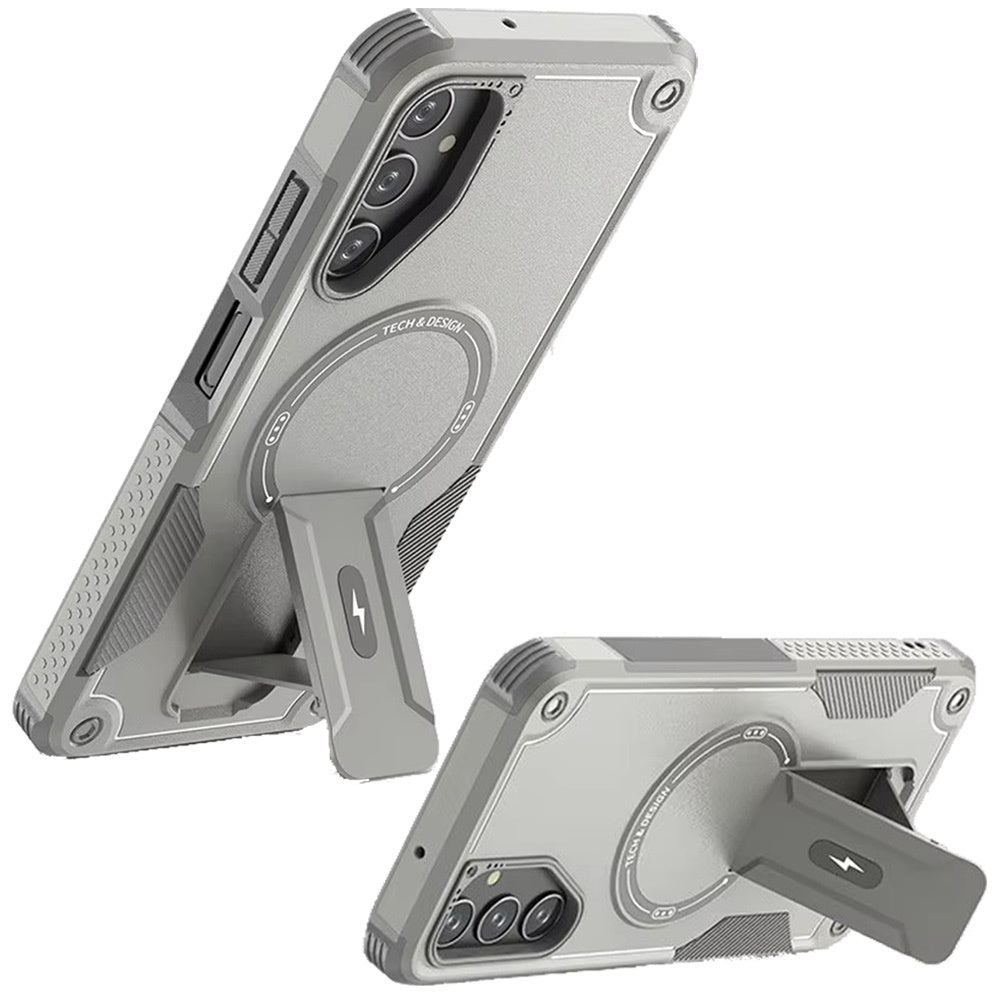 For Samsung Galaxy A17 5G Magnetic Invisible Kickstand Holder with Magsafe, Slim Fit Shockproof Hybrid Military Grade Heavy Duty Case Cover