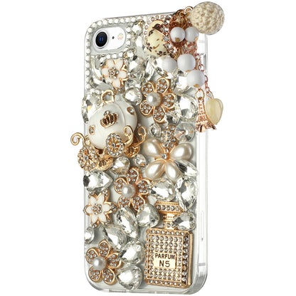 For Samsung Galaxy A17 5G Bling Crystal 3D Full Diamonds Luxury Sparkle Rhinestone Hybrid Protective Case Cover