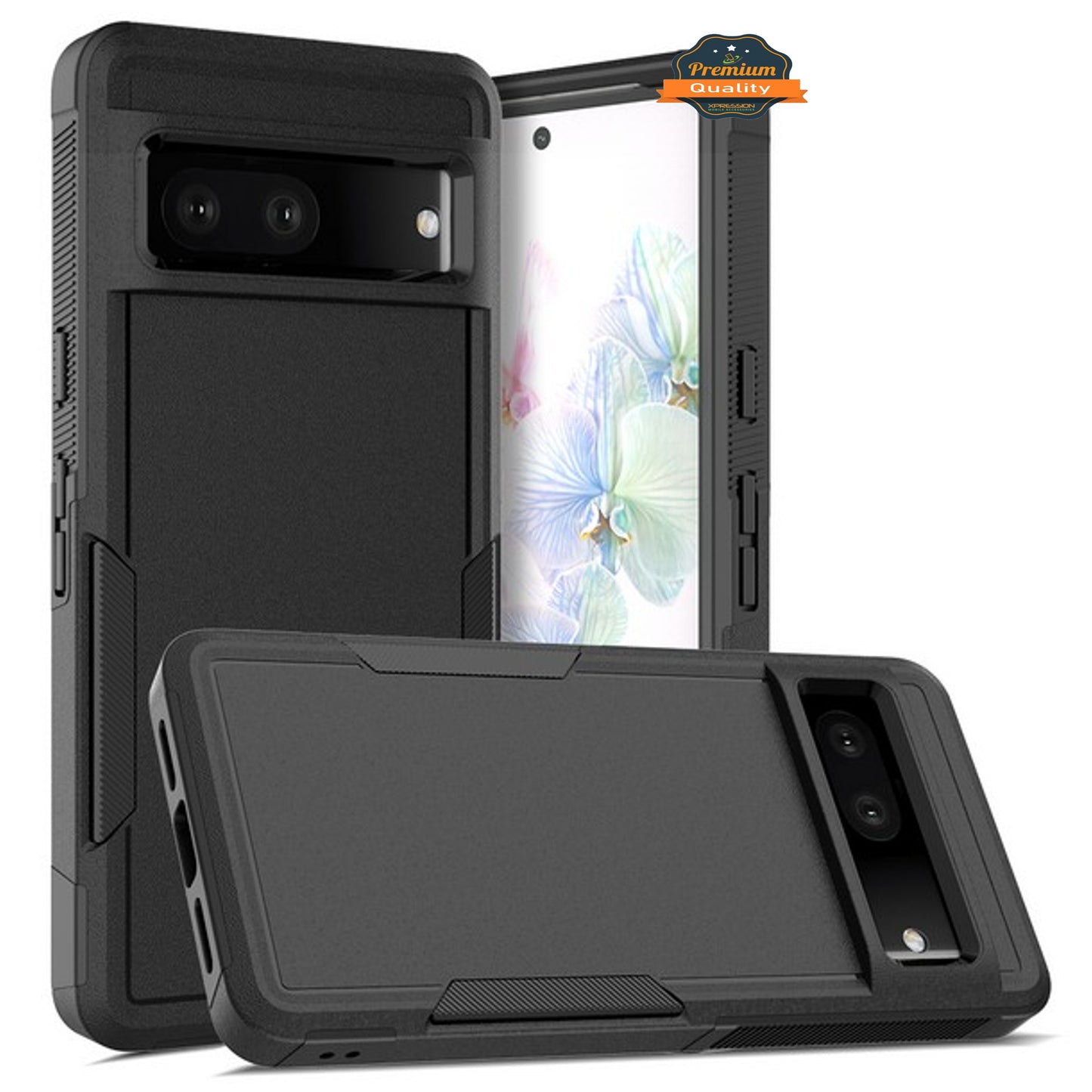 For Samsung Galaxy A32 Rugged Heavy-Duty Dual Layer Military-Grade, Rubber TPU Defender, Hybrid Shockproof Case Cover Black