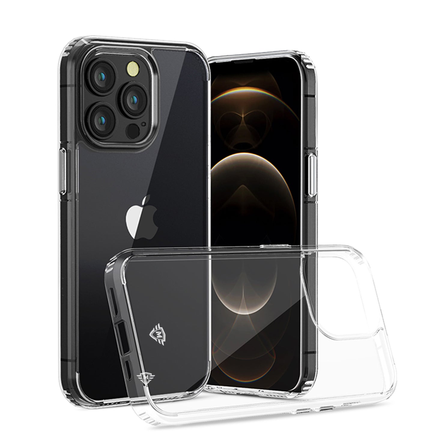 For Apple iPhone 16 Pro (6.3") Premium Hybrid HD Crystal Clear Hard PC Back Gummy Thick 2.0mm TPU Frame Slim Fit Case Cover Transparent