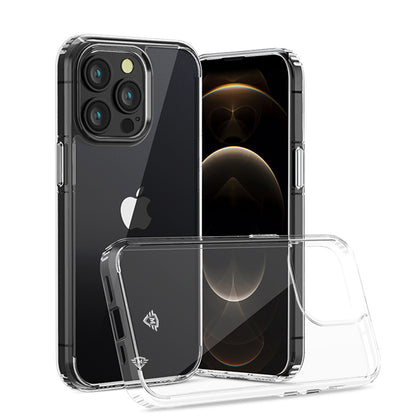 For Apple iPhone 16 Pro (6.3") Premium Hybrid HD Crystal Clear Hard PC Back Gummy Thick 2.0mm TPU Frame Slim Fit Case Cover Transparent