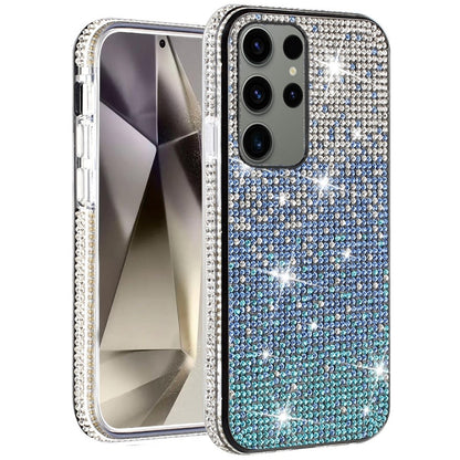 For Samsung Galaxy S25 Ultra Glitter Bling, UltraThin TPU Sparkle Diamond Rhinestone Shiny Full Crystal Stones Back Case Cover