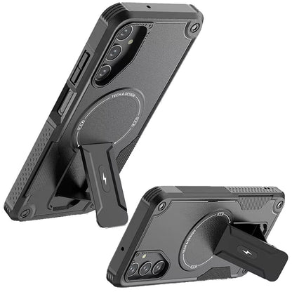 For Samsung Galaxy A17 5G Magnetic Invisible Kickstand Holder with Magsafe, Slim Fit Shockproof Hybrid Military Grade Heavy Duty Case Cover