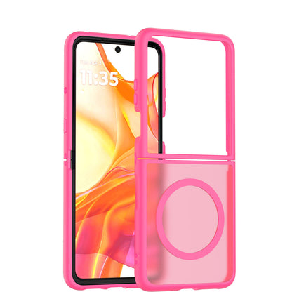 For Motorola Razr Ultra 2025 Magnetic Case Hybrid Soft TPU Rubber Bumper Hard Translucent Matte Back Slim Shockproof Case Cover