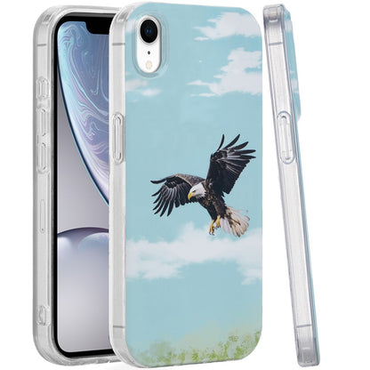 For Apple iPhone XR Fashion Layer Design Slim IMD TPU Protective, Shockproof Hybrid Stylish Durable Hard PC Case Cover