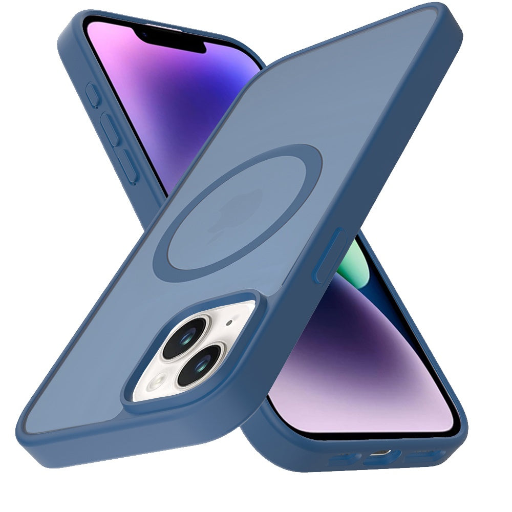 For Apple iPhone 15 MagSafe Compatible Case Hybrid Soft TPU Bumper Hard Translucent Matte Back Slim Shockproof Case Cover
