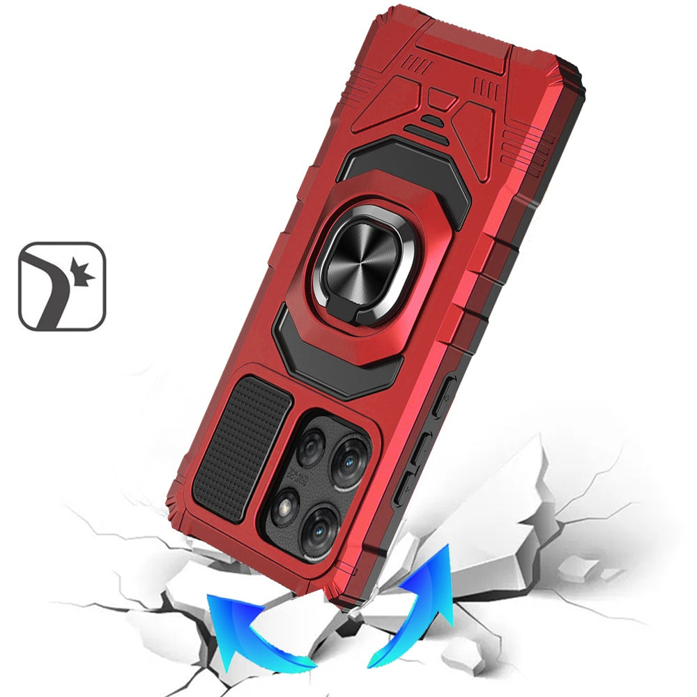 For Motorola Moto G Stylus 5G 2025 Hybrid Dual Layer with 360° Rotate Magnetic Ring Stand Holder Kickstand TPU Rugged PC Shockproof Case Cover