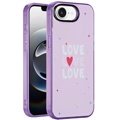 For Apple iPhone 16e Fashion Layer Design Slim IMD TPU Protective, Shockproof Hybrid Stylish Durable Hard PC Case Cover