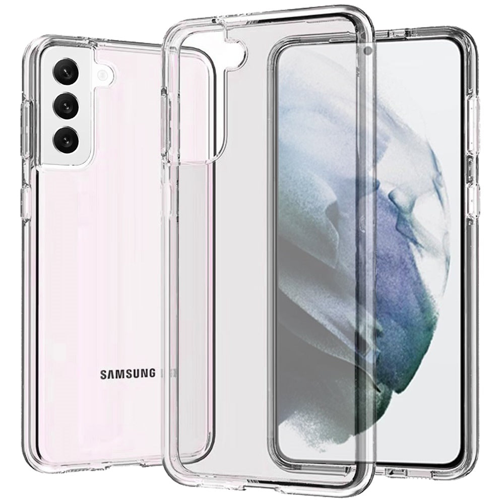 For Samsung Galaxy S21+ Plus Transparent Shock Absorption PC + TPU Rubber Gel Thick 3mm Hybrid Silicone Slim Fit Back Case Cover Clear