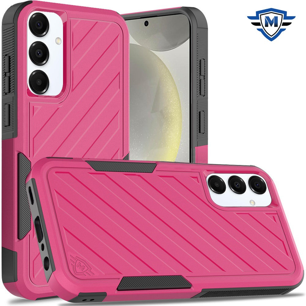 For Samsung Galaxy S25+ /S25 Plus /S24+ Plus Premium Hybrid Rugged lined Shockproof Textured 2-in-1 Non-Slip Hard PC & TPU Non Slip Tough Case Cover