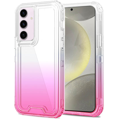 For Samsung Galaxy S25+ /S25 Plus /S24+ Plus Hybrid 3-in-1 Clear Case - Two-Tone Transparent Shockproof TPU + Hard Protective Frame Case Cover