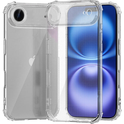 For Apple iPhone 17 AIR Hybrid Transparent Thick TPU Rubber Silicone 4 Corners Gel Shockproof Protective Slim Back Case Cover Clear