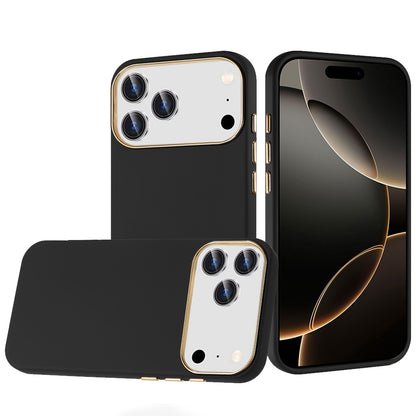 For Apple iPhone 17 Pro Hybrid Armor Shockproof, Durable Bumper Rubber Gummy Gel Slick Hard PC Silicone TPU Case Cover Black