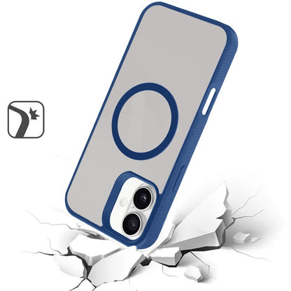 For Apple iPhone 16 Pro (6.3") Magnetic Case Hybrid Compatible with MagSafe TPU Slim Fit Shockproof Matte Hard Back Protective Case Cover
