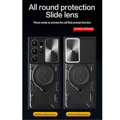 For Google Pixel 9A Hybrid Shockproof with Magnetic Ring Stand, Compatible with Magsafe & Sliding Camera Lens Protector Case Cover