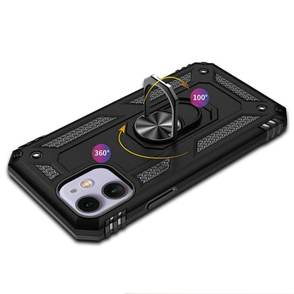 For Samsung Galaxy A26 Hybrid Combo Belt Clip Holster with Ring Stand Holder, Military Grade Fit Magnetic Car Mount Shockproof Case Cover Black