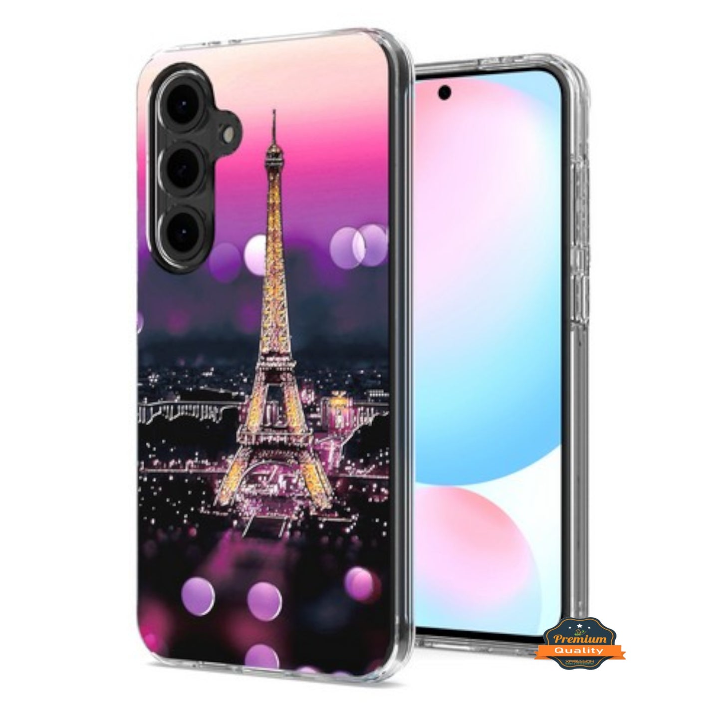 For Samsung Galaxy A26 Hybrid Clear Frame with Trendy Pattern Design, Shockproof Hard Back & TPU Rubber Case Cover