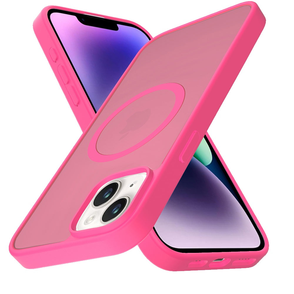 For Apple iPhone 16 (6.1") MagSafe Compatible Case Hybrid Soft TPU Bumper Hard Translucent Matte Back Slim Shockproof Case Cover