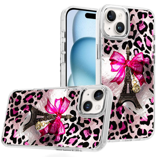 For Apple iPhone 15 Fashion Beautiful Epoxy Design Hybrid Fashion Stylish TPU Protective, Shockproof Hybrid PC Case Cover