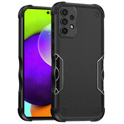 For Samsung Galaxy A52 5G Slim Tough Shockproof Hybrid Heavy Duty 2in1 Dual Layer TPU Bumper Rugged Rubber Defend Armor Case Cover Black