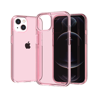 For Samsung Galaxy A16 5G Transparent Shock Absorption Thick TPU Rubber Ultra Thick Hybrid Silicone Protective Slim Back Case Cover Pink