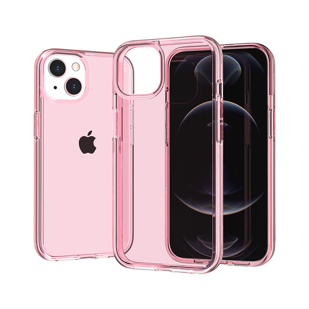 For Samsung Galaxy A17 5G Transparent Shock Absorption PC + TPU Rubber Gel Thick 3mm Hybrid Silicone Slim Fit Back Case Cover Pink