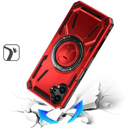 For Samsung Galaxy A06 Hybrid Magnetic Ring and 360° Rotational Kickstand with MagSafe Compatible, Military Grade Drop Protection Case Cover