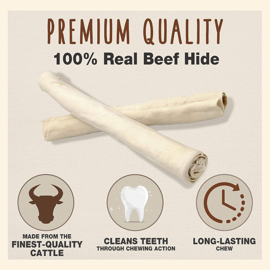 Cadet Premium Grade Beef Hide Retriever Rolls [Dog Supplies] 4 count