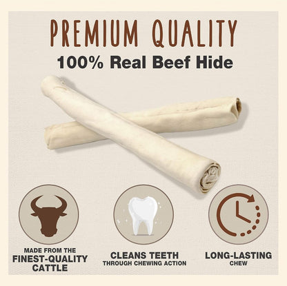 Cadet Premium Grade Beef Hide Retriever Rolls [Dog Supplies] 4 count